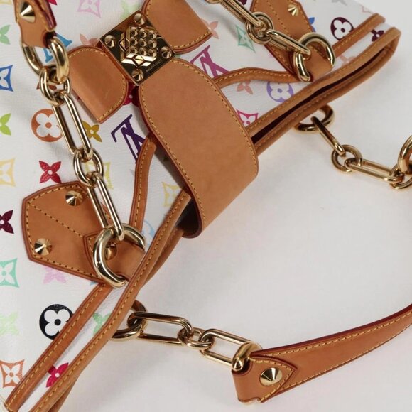 LOUIS VUITTON Monogram Multicolor Annie GM Tote Bag White M40303 LV Auth 123525V - Picture 10 of 15